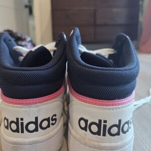 adidas White, Navy & Pink Women's Casual Sneakers